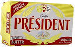 President Unsalted Butter in Foil, 7 oz / 199 g (Pack of 4)