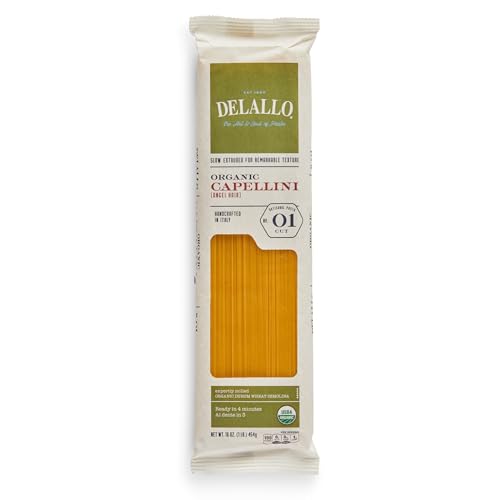 Made with Only Semolina Durum Wheat Flour Bronze Cut Capellini Pasta