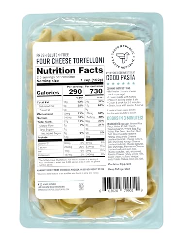 Tortelloni Cooks in Just 3 Minutes Four Cheese Stuffed Fresh Pasta