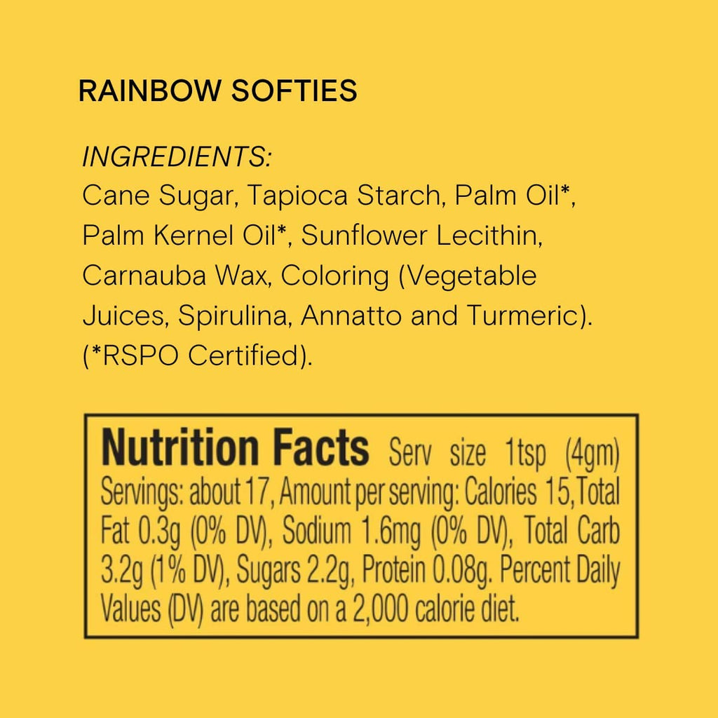 Rainbow Softies Natural Sprinkles Artificial Dyes