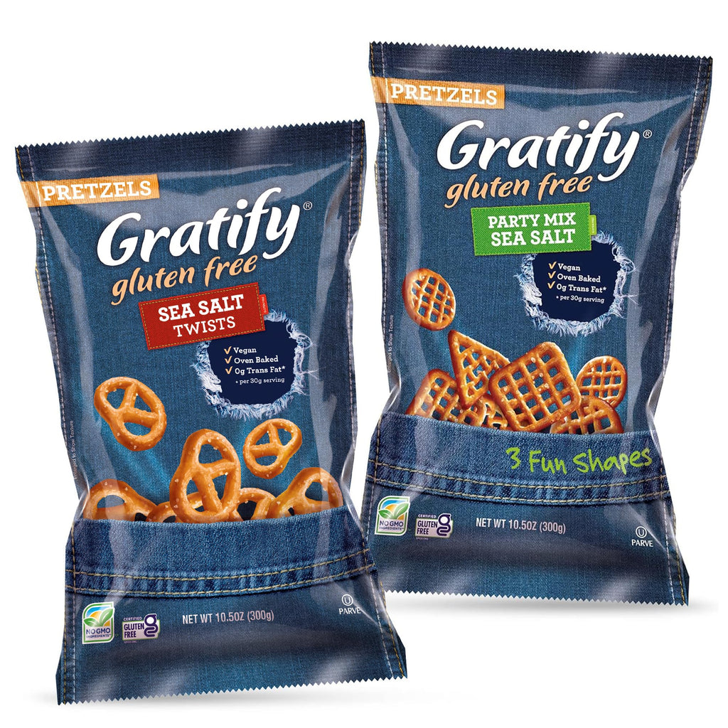 Gratify Sea Salt & Twists Bag and Pretzel Crisps
