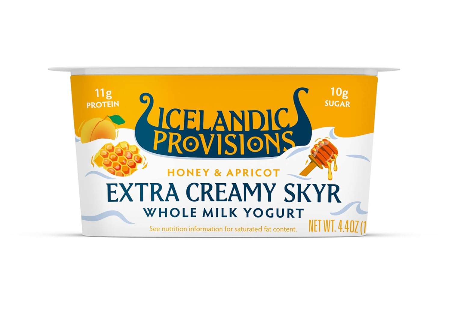 Icelandic Provisions Honey and Apricot Extra Creamy Skyr Whole Milk Yogurt