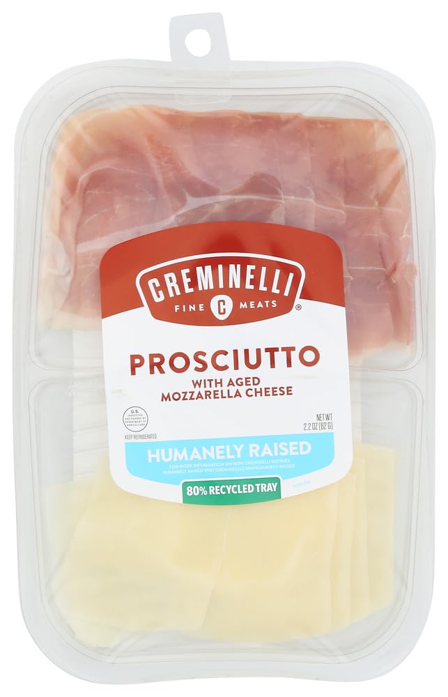 Creminelli Fine Meats Sliced Prosciutto and Mozzarella, 2.2 Ounce -- 12 per case.