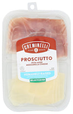Creminelli Fine Meats Sliced Prosciutto and Mozzarella, 2.2 Ounce -- 12 per case.