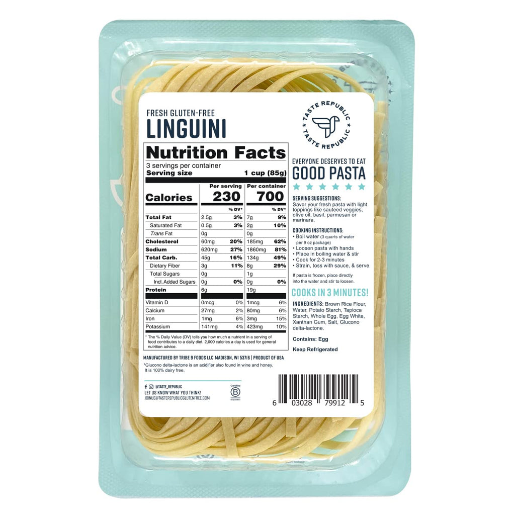 Linguini Fresh Brown Rice Noodles Cook in Just 3 Minutes Pasta