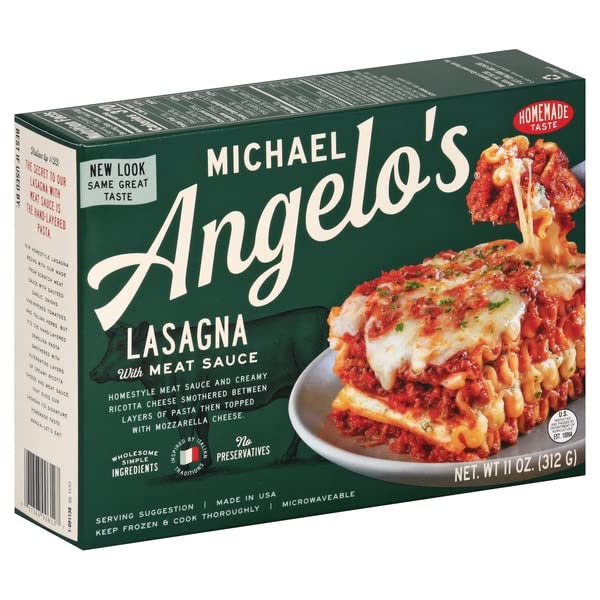 Michael Angelo's Lasagna with Meat Sauce, 11 oz (Pack of 8)