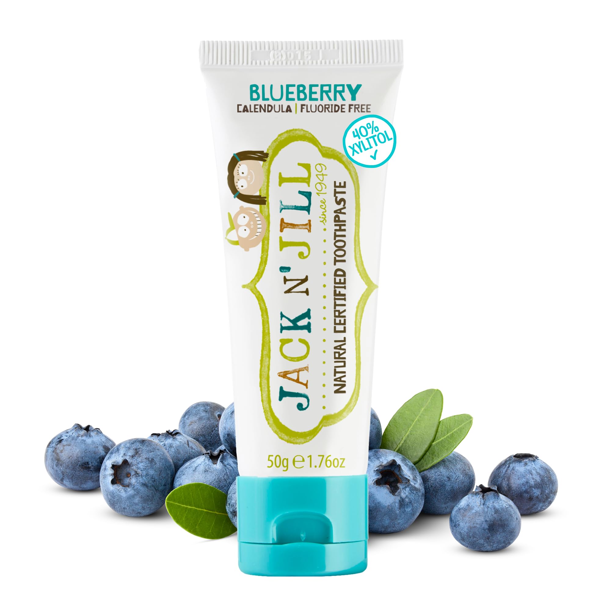 Natural Toothpaste For Kids Toddler (Baby Fluoride Training (Blueberry)