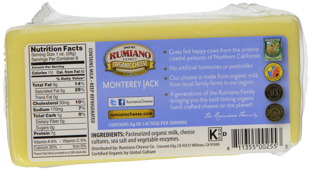 Organic Monterey Jack Cheese