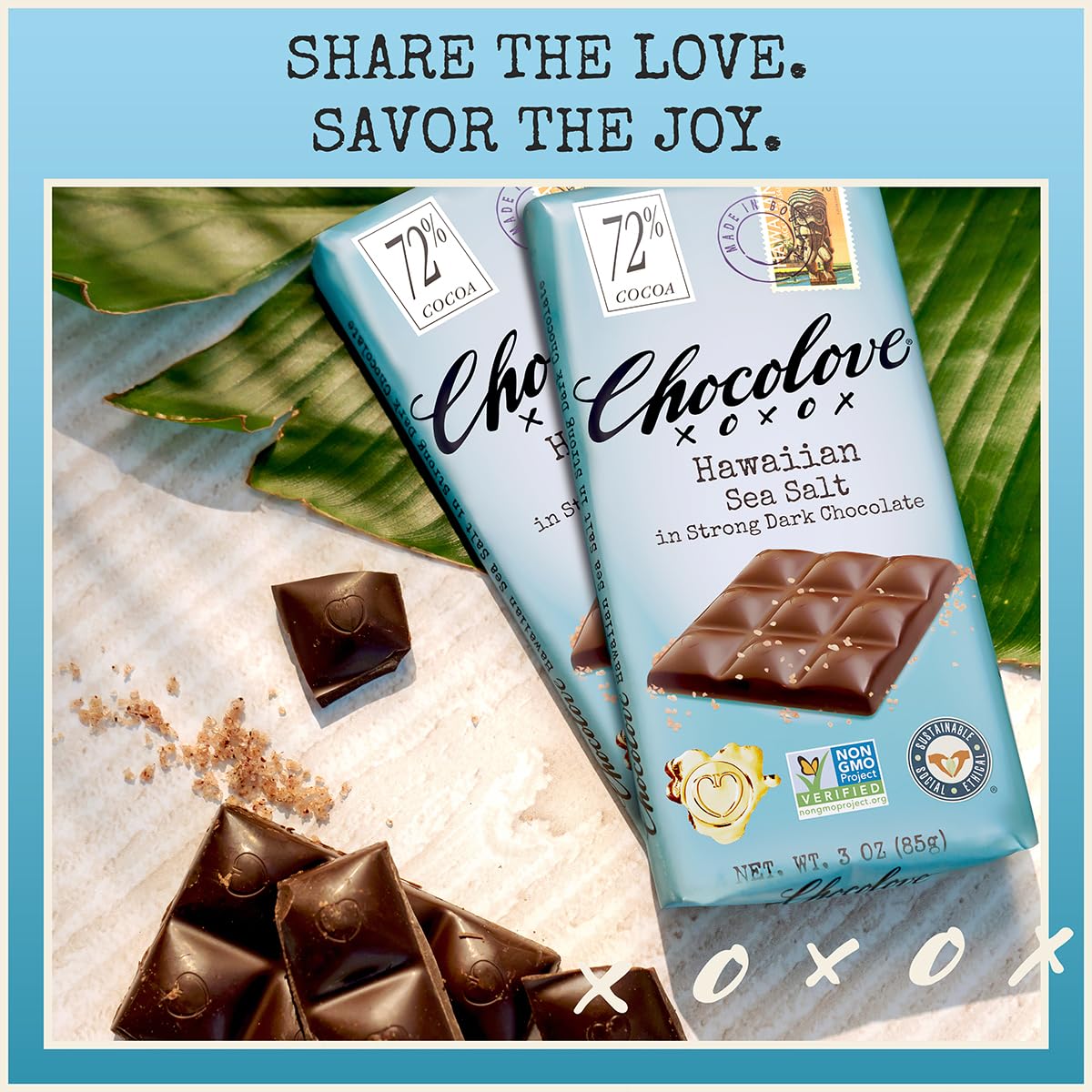 Almonds & Sea Salt Dark Chocolate Bars
