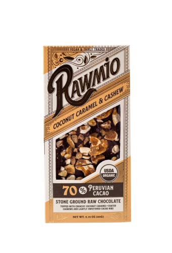 Coconut Caramel & Crushed Cashew Bark . Raw
