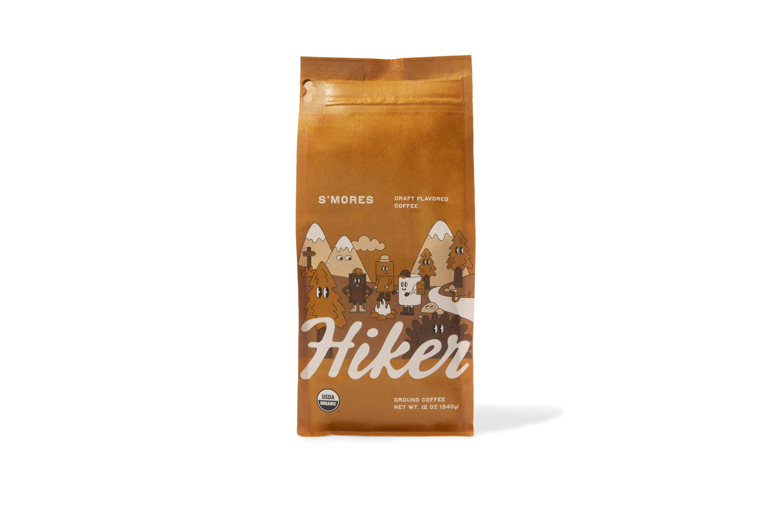 Hiker Lab Tested Mycotoxin Small Batch Roasted Coffee Mold Ground (Compostable Packaging) (Smores)