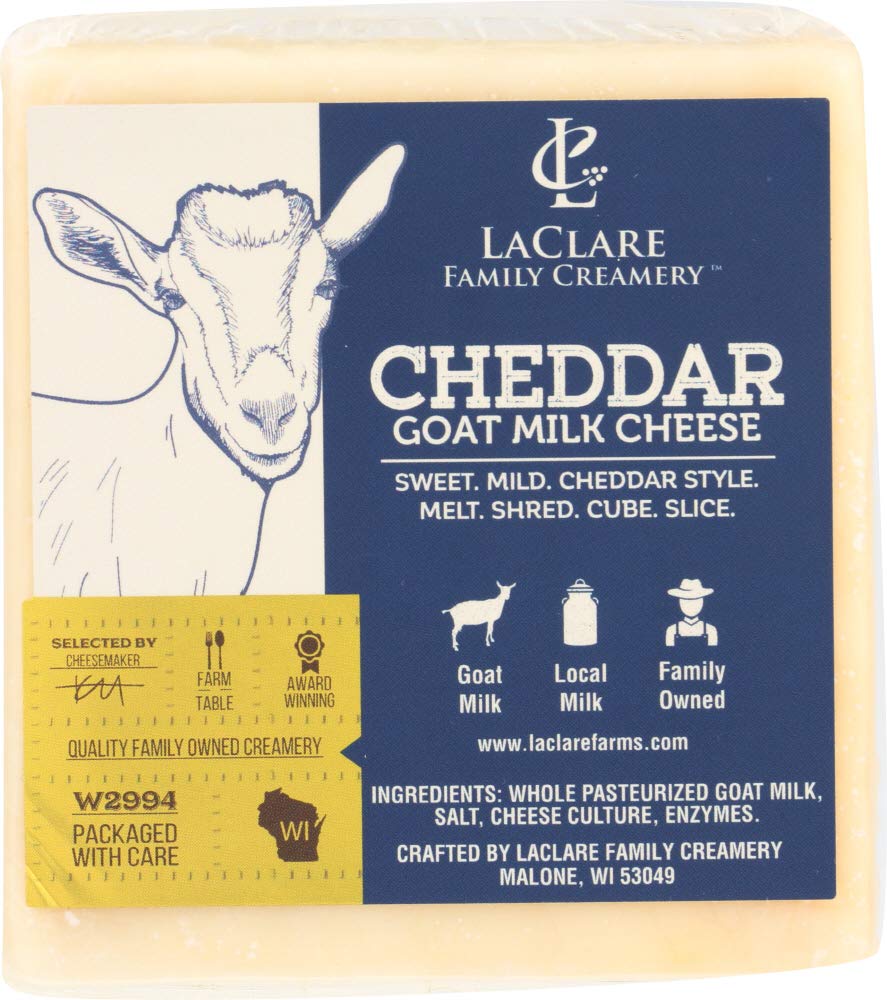 Laclare Farms Cheddar Goat Milk Cheese (Single Unit, Not a Case)