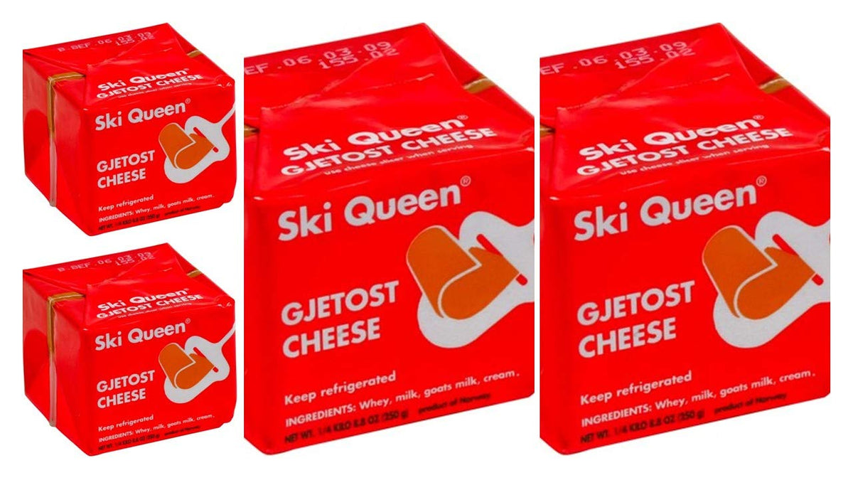 Ski Queen Gjetost Original Goat Cheese, 8.8 oz (Pack of 4)