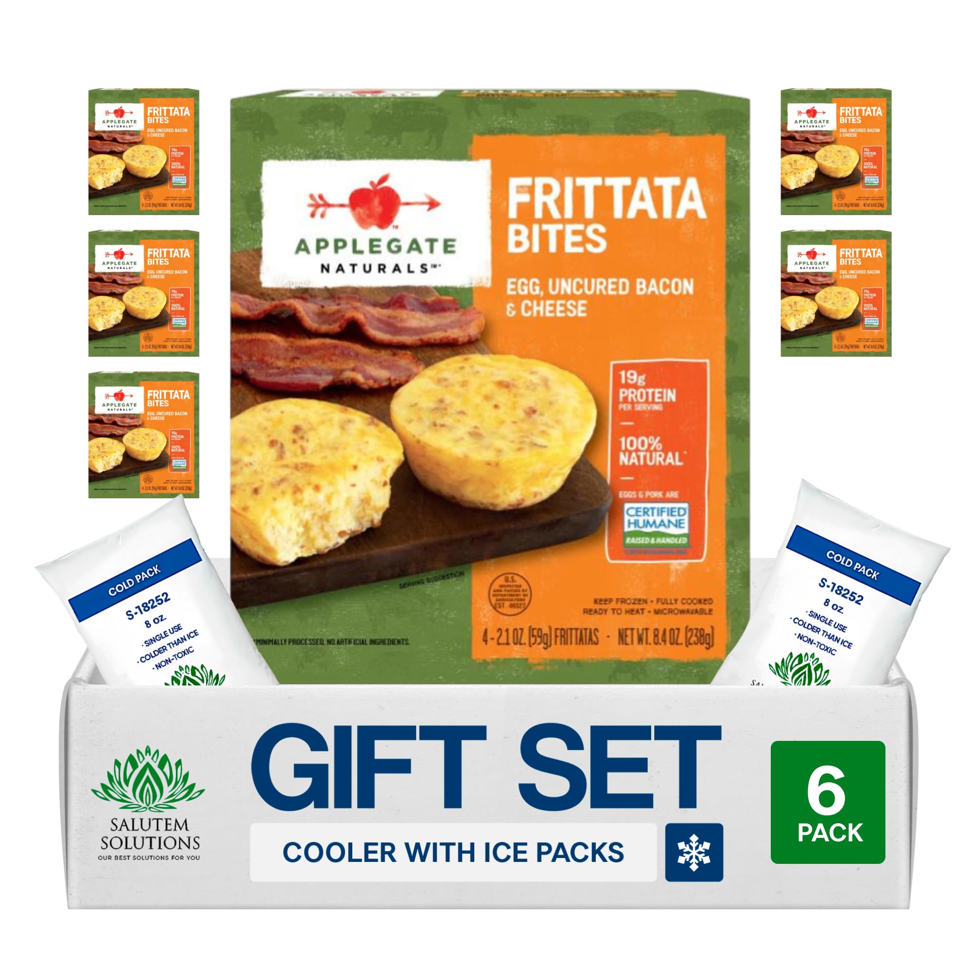 Gift Set – Egg and Cheese Breakfast – Applegate Naturals Frittata Bites (6-Pack)
