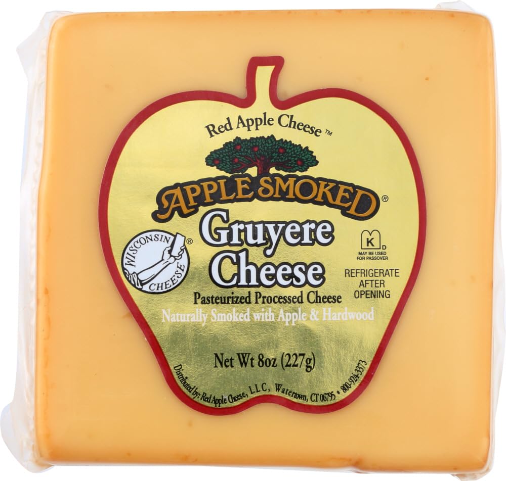 Apple Smoked Gruyere Cheese, 8 oz (Pack of 6)