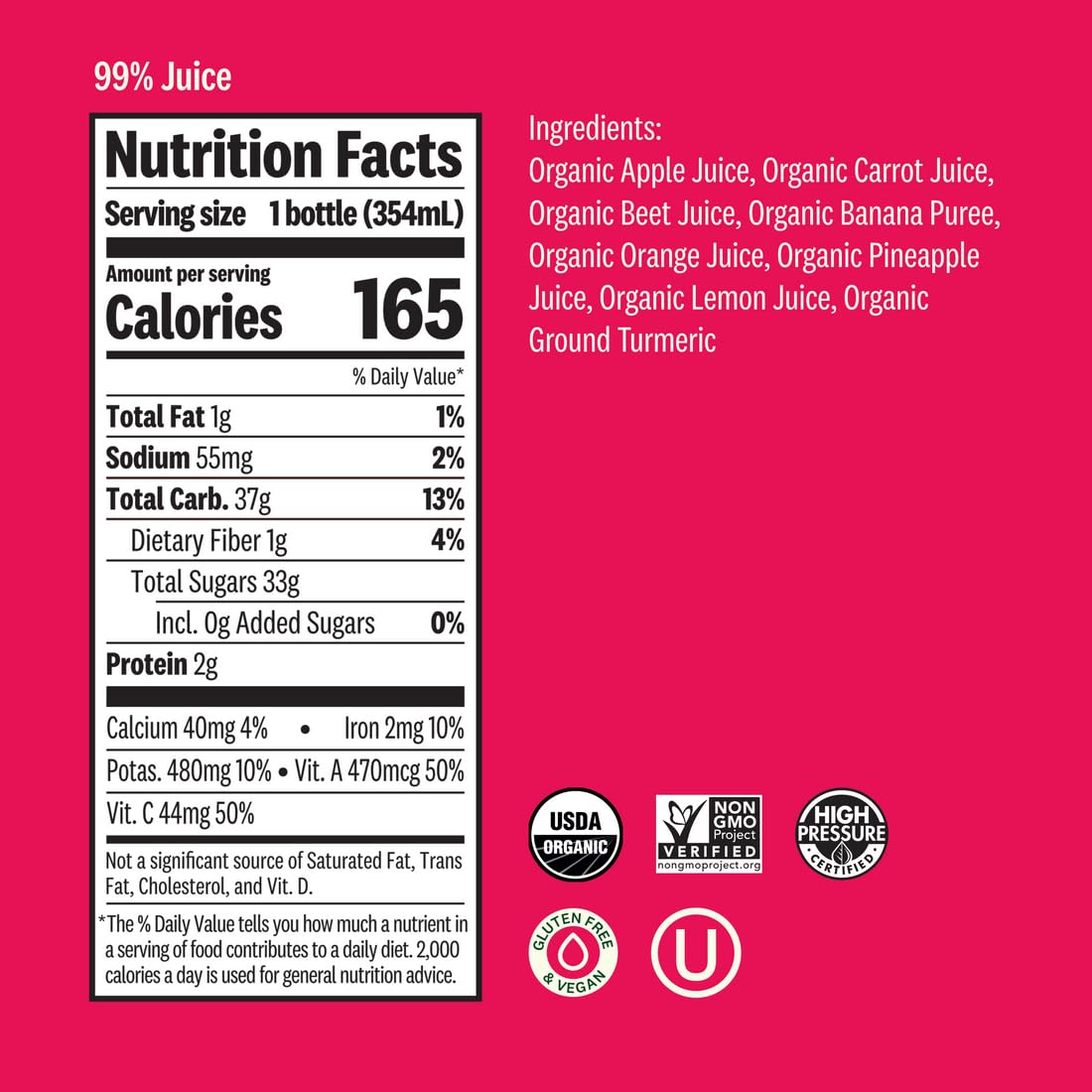 Suja Essentials Sweet Beets Juice, 12 fl oz (Pack of 6)