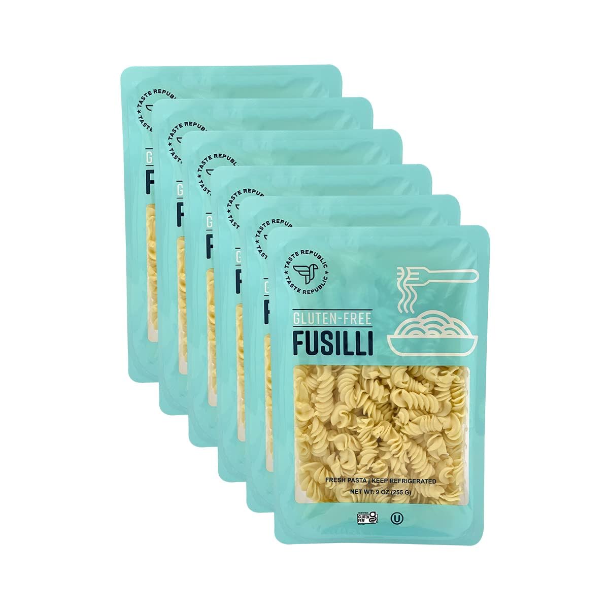 Taste Republic Gluten-Free Fusilli Pasta, Frozen, 9 oz (Pack of 6)