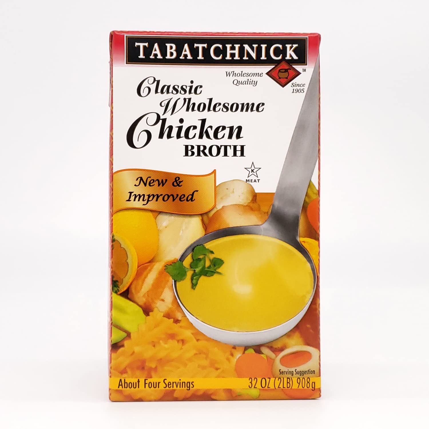 Tabatchnick Classic Wholesome Chicken Broth, Kosher for Passover, 32 oz (Pack of 6)