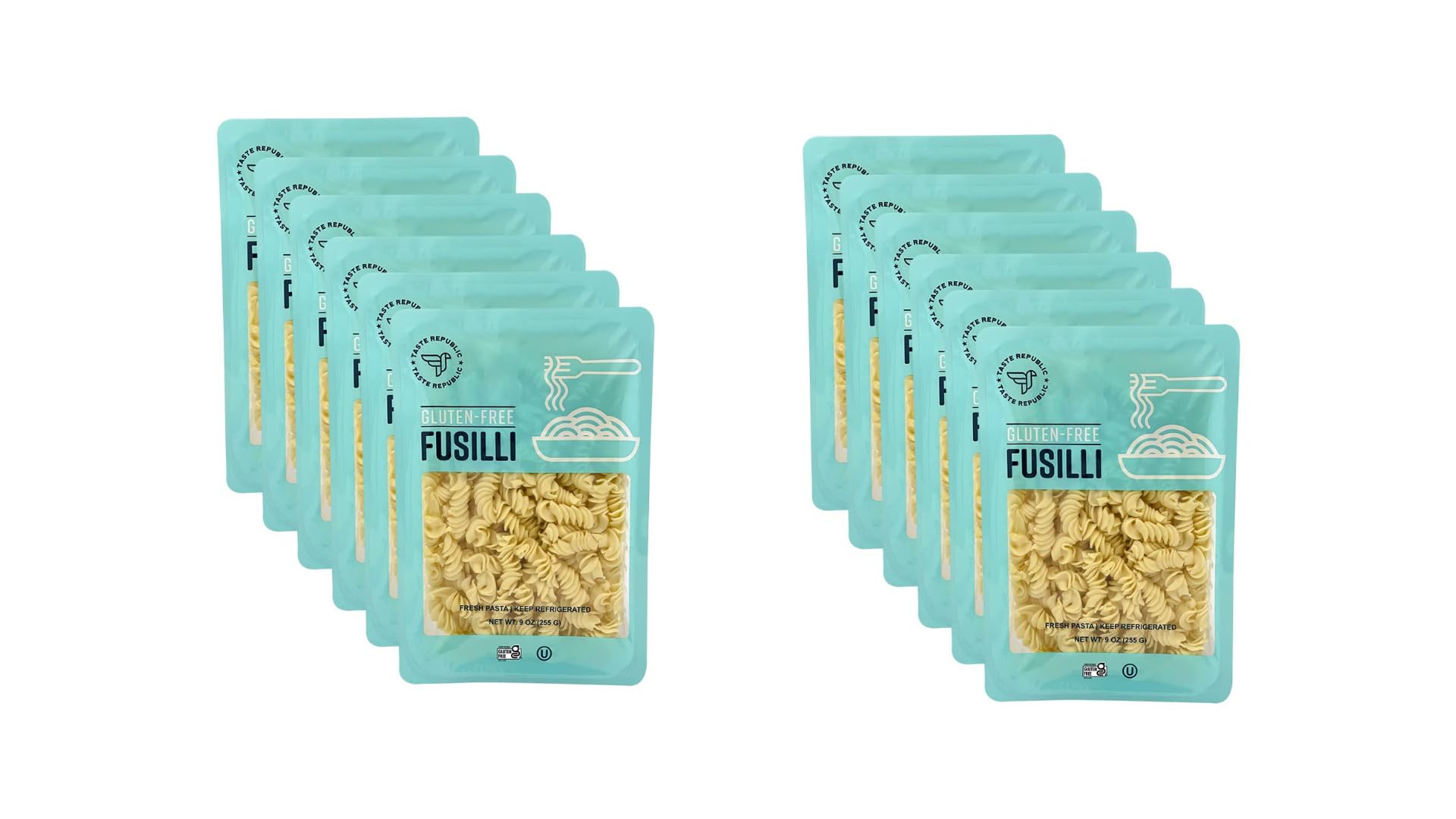 Taste Republic Gluten-Free Fusilli Pasta, Frozen, 9 oz (Pack of 12)