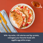 Egglife Egg White Wraps (Pack of 2, 12 Wraps Total)