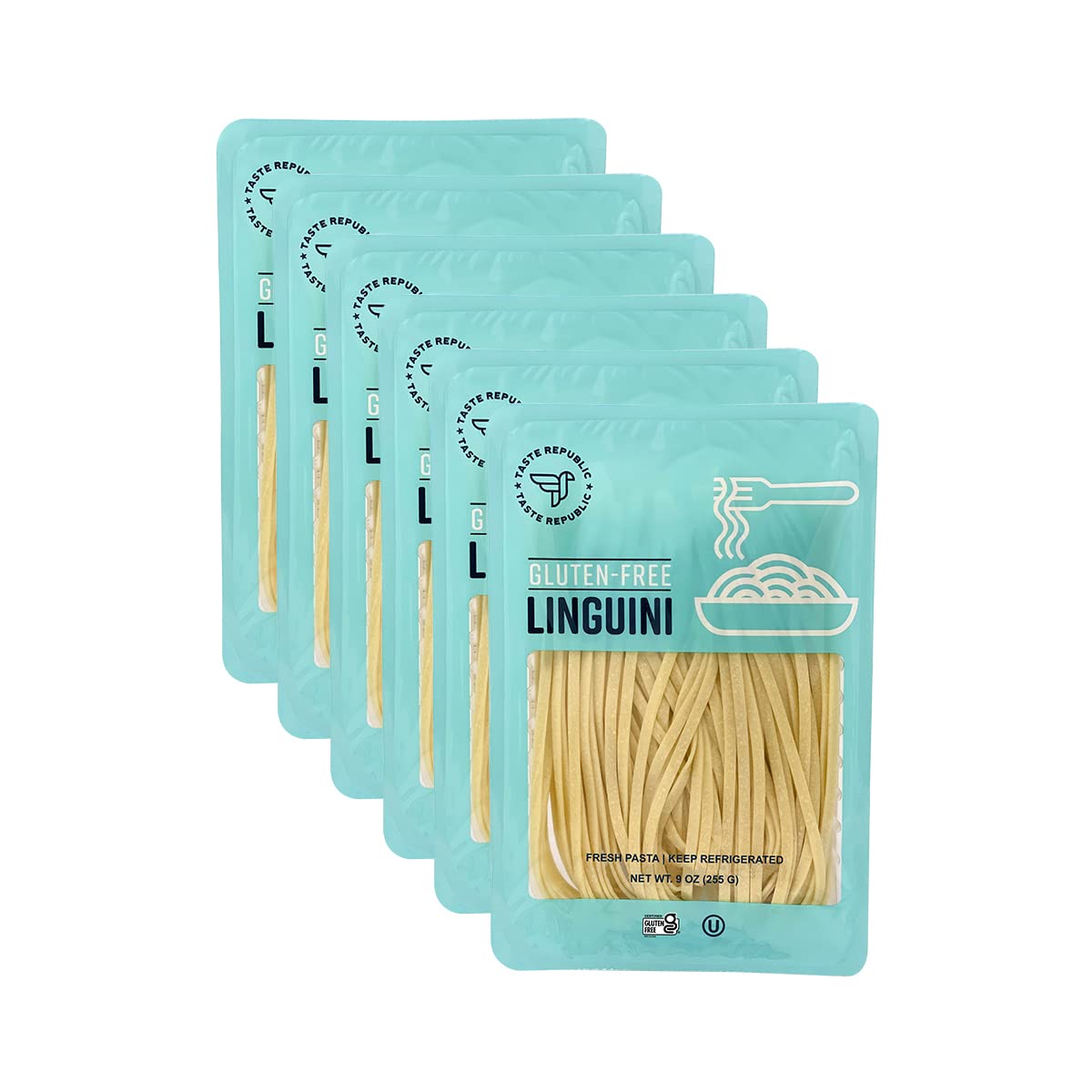 Taste Republic Gluten-Free Linguine Pasta, Fresh Brown Rice Noodles, Frozen, 9 oz (Pack of 6)