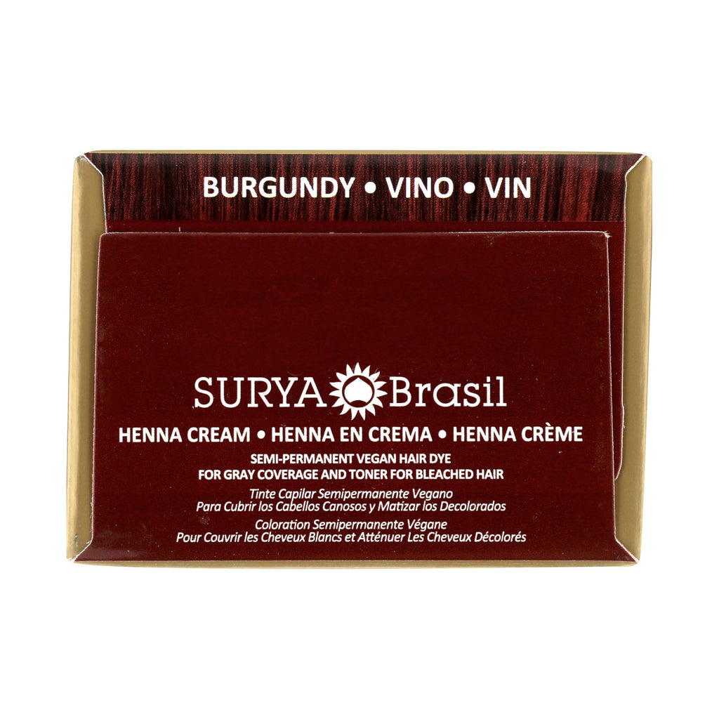 Henna Cream Burgundy 96% Natural Ingredients Cruelty-Free