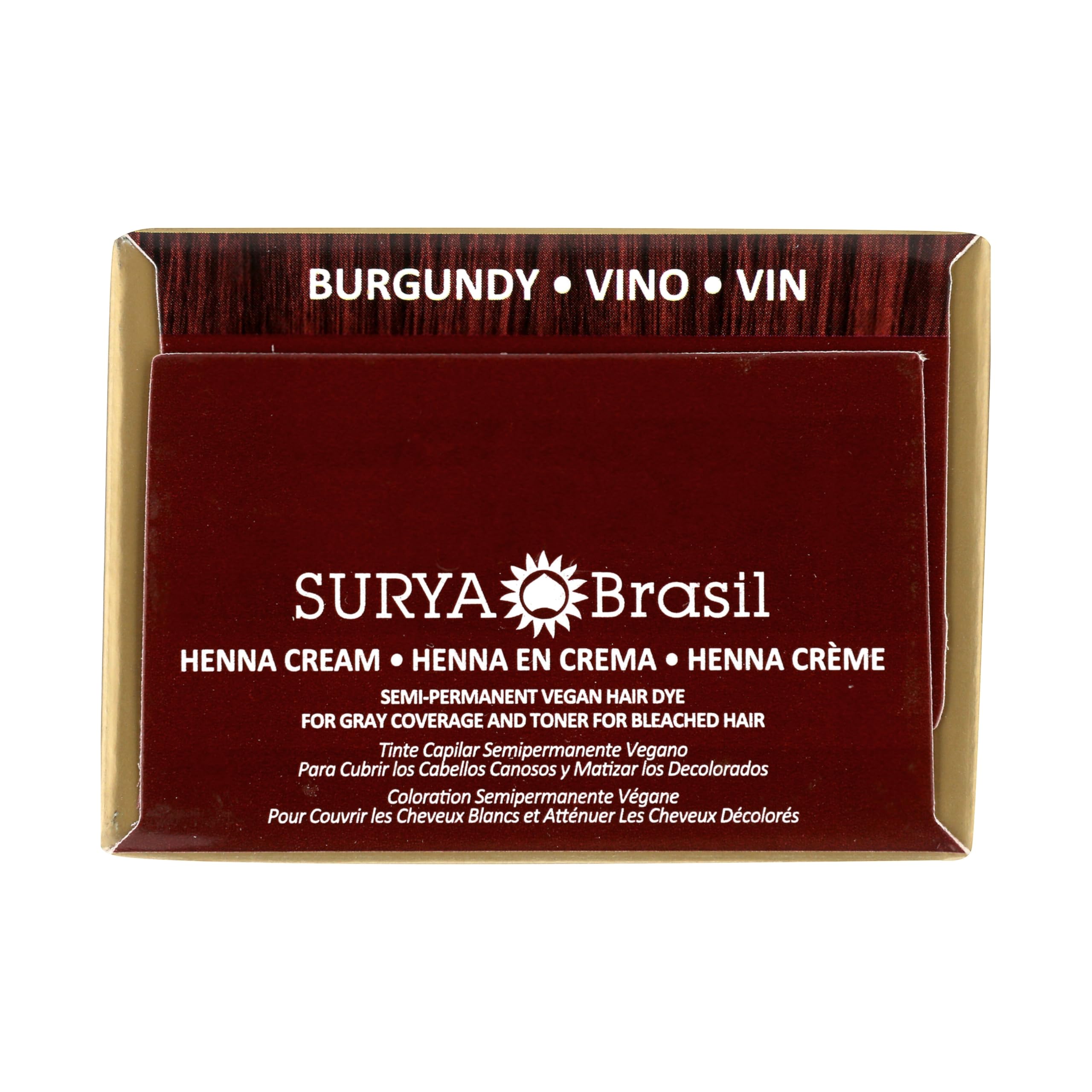 Henna Cream Burgundy 96% Natural Ingredients Cruelty-Free