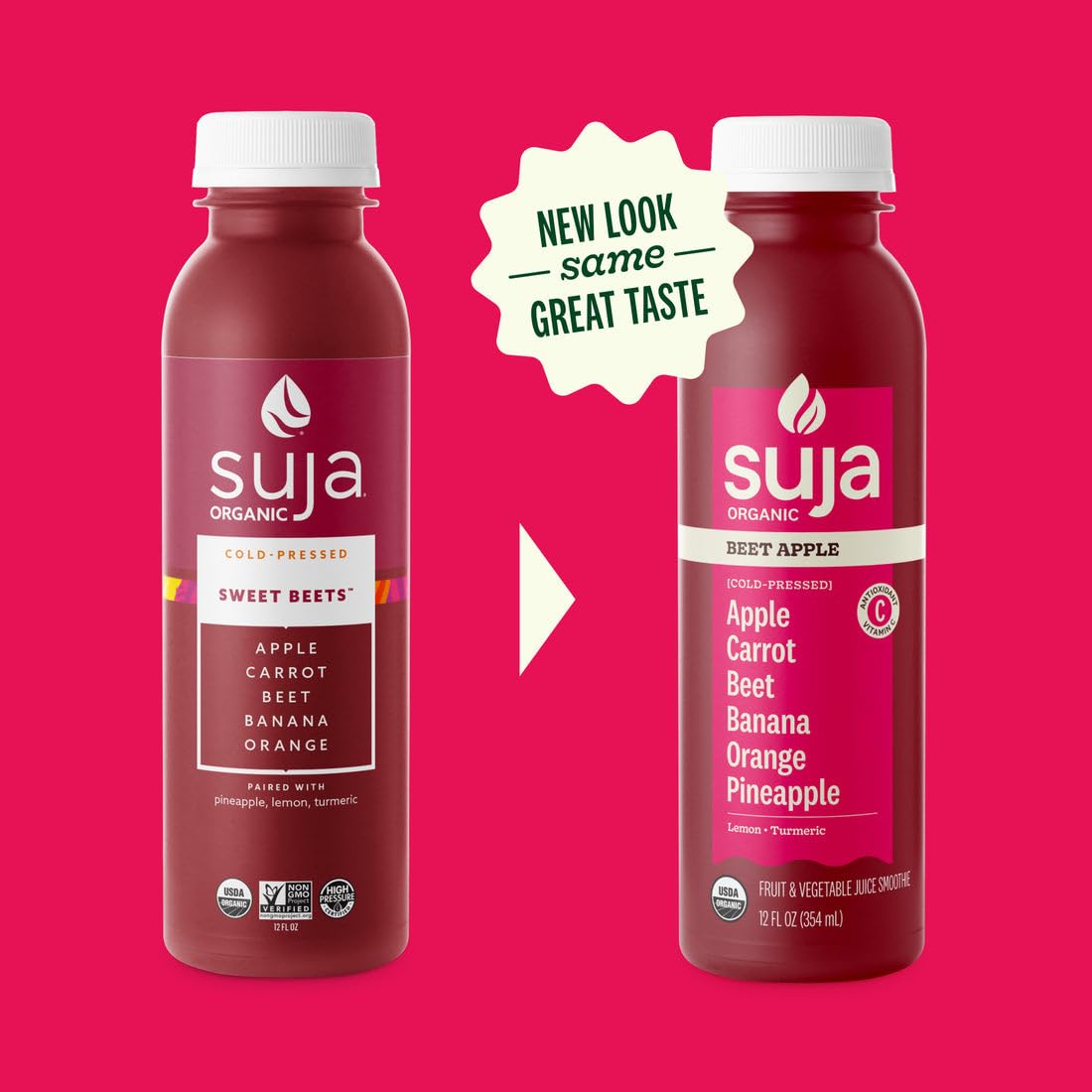 Suja Essentials Sweet Beets Juice, 12 fl oz (Pack of 6)