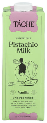 Tache Unsweetened Vanilla Pistachio Milk, 32 fl oz (Pack of 6)