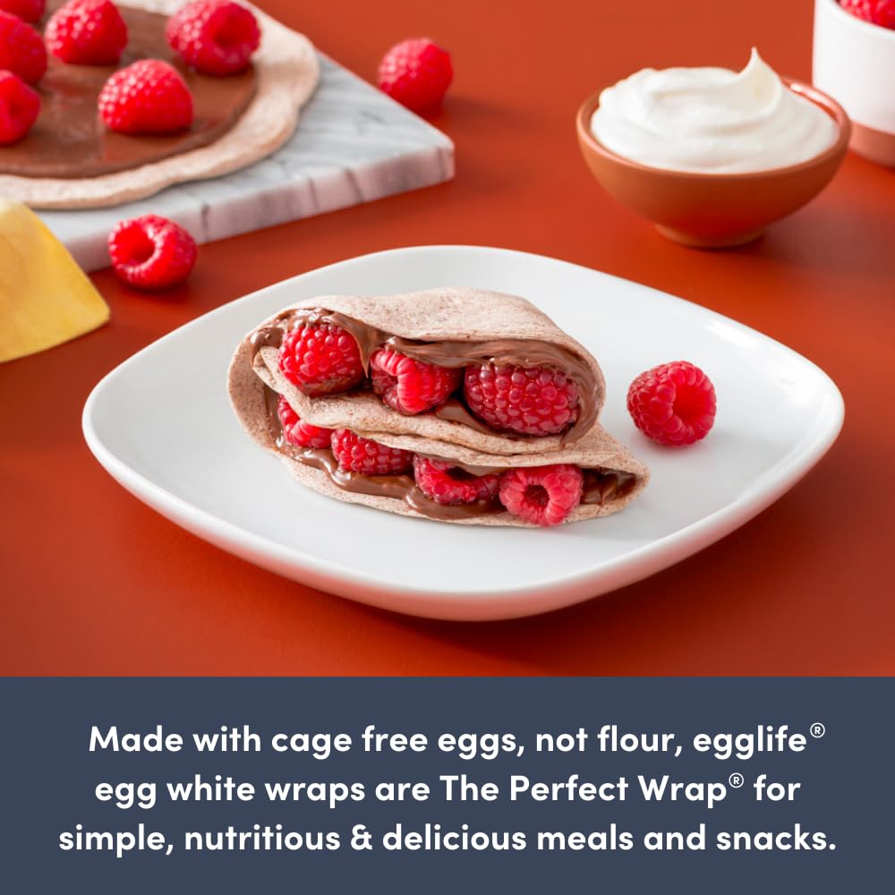 Egglife Egg White Wraps (Pack of 2, 12 Wraps Total)