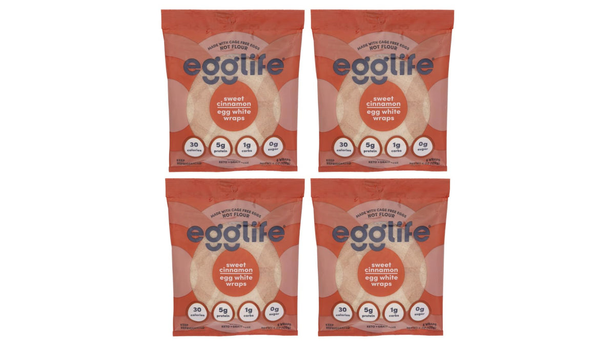 Egglife Cinnamon Egg White Wraps, 6 oz (Pack of 4)