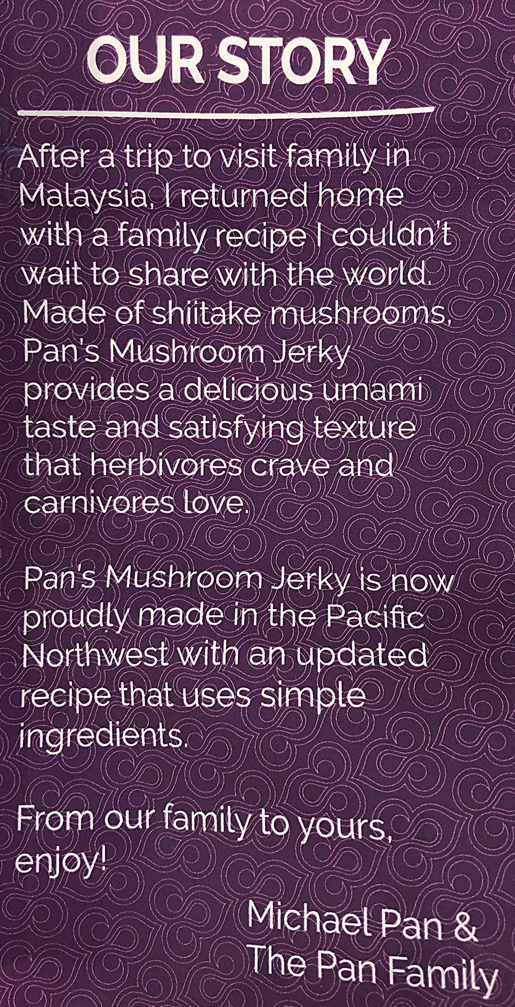 Zesty Thai Flavor (Meat-free) Mushroom Jerky