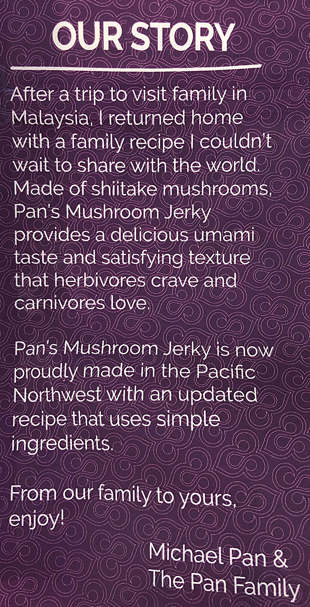 Zesty Thai Flavor (Meat-free) Mushroom Jerky