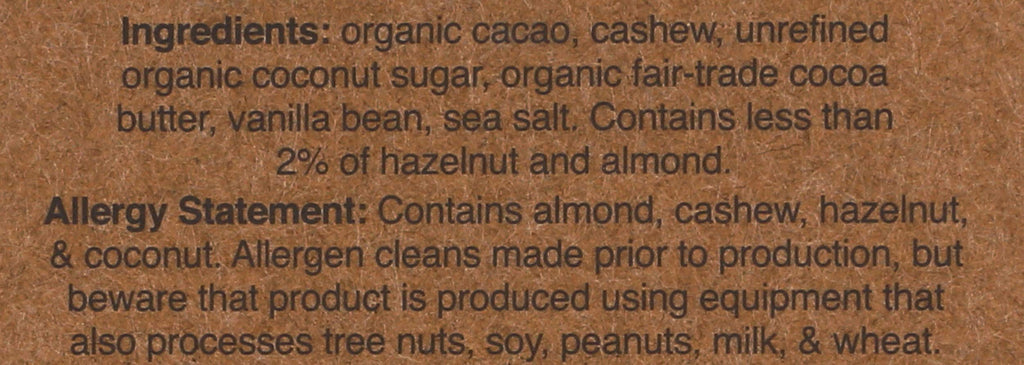 Bar Chocolate Cashew Vanilla