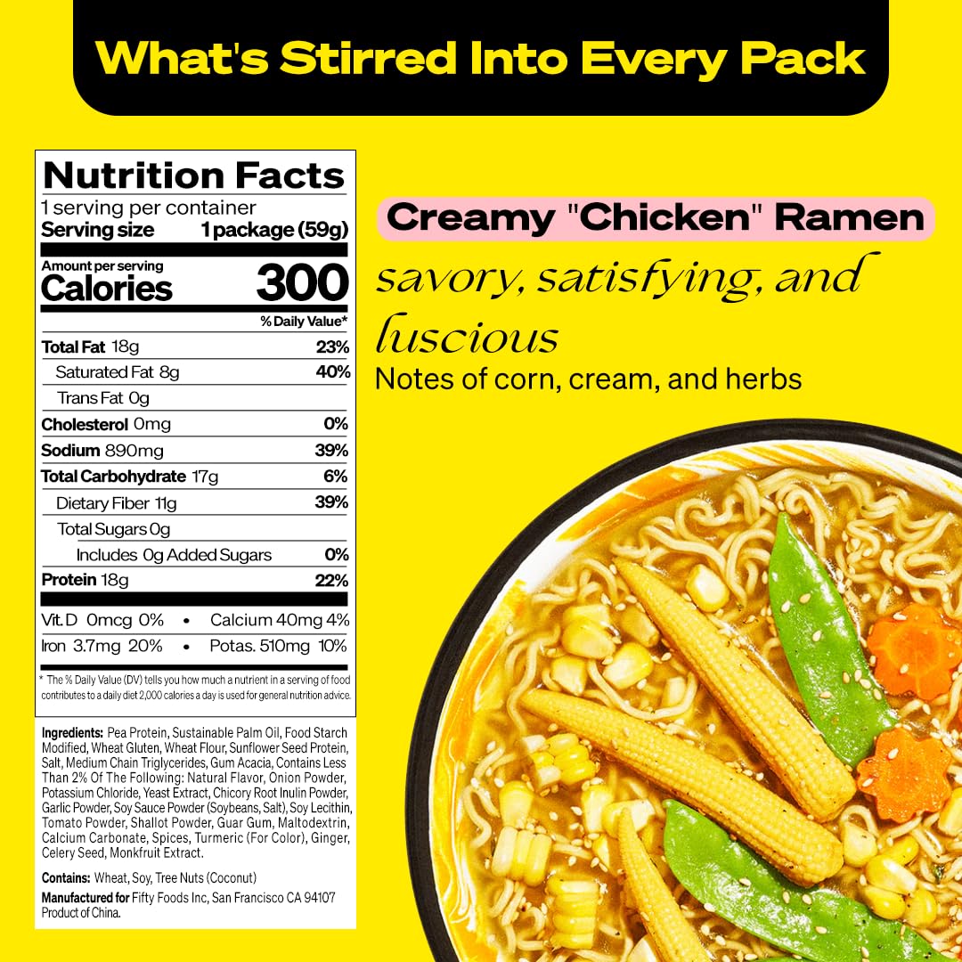Net Carbs Creamy 'Chicken' Ramen Cup Noodles Protein