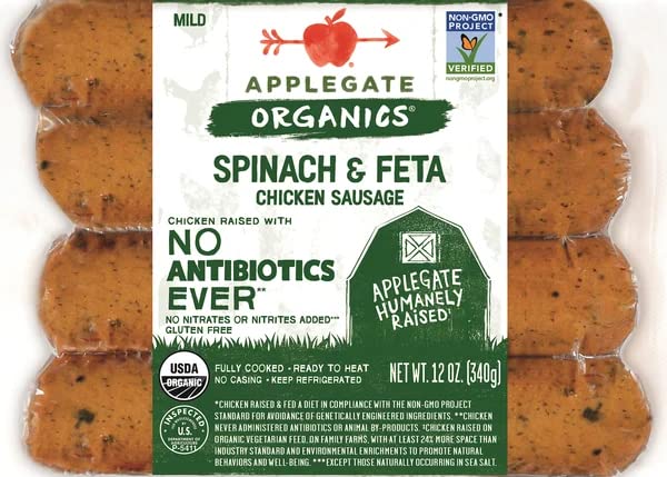 Applegate Spinach Feta Sausage Each
