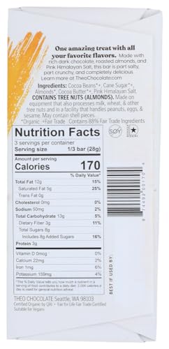 70% Cacao Chocolate Salted Almond Dark Bar (Single)