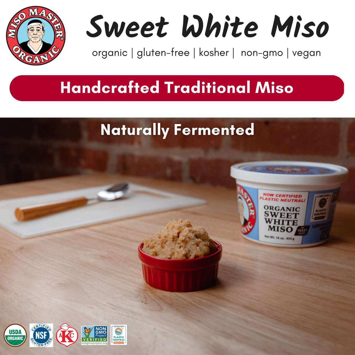 Miso Master, Miso Sweet White Rice Organic, 16 Ounce