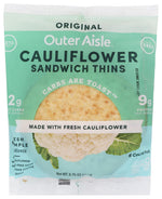Outer Aisle Original Cauliflower Sandwich Rounds, 6.75 oz (Pack of 12)