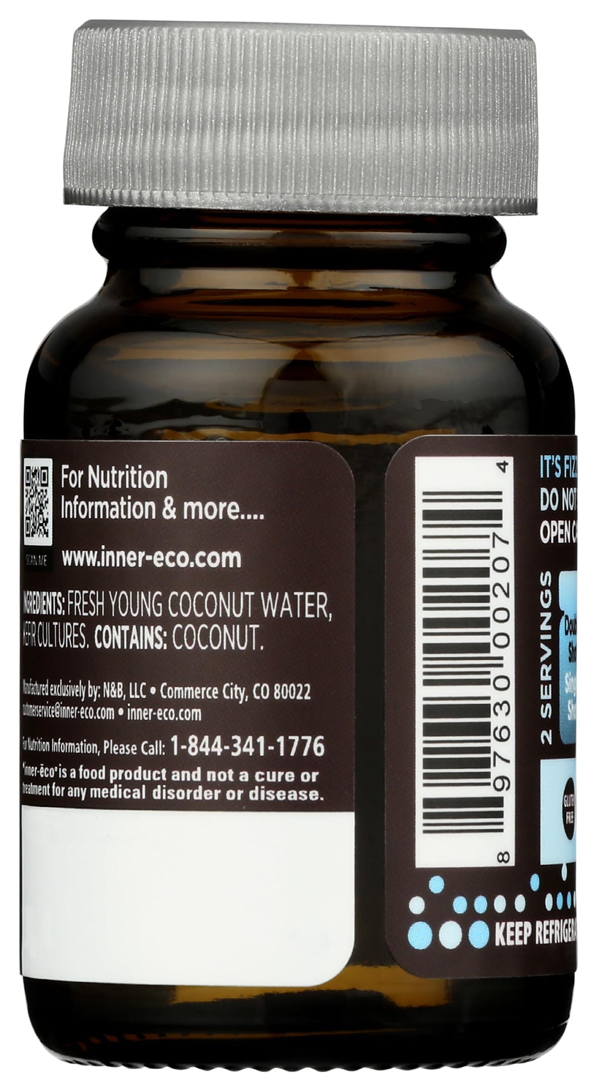 Inner Eco Original Probiotic Coconut Water Shot, 1 fl oz