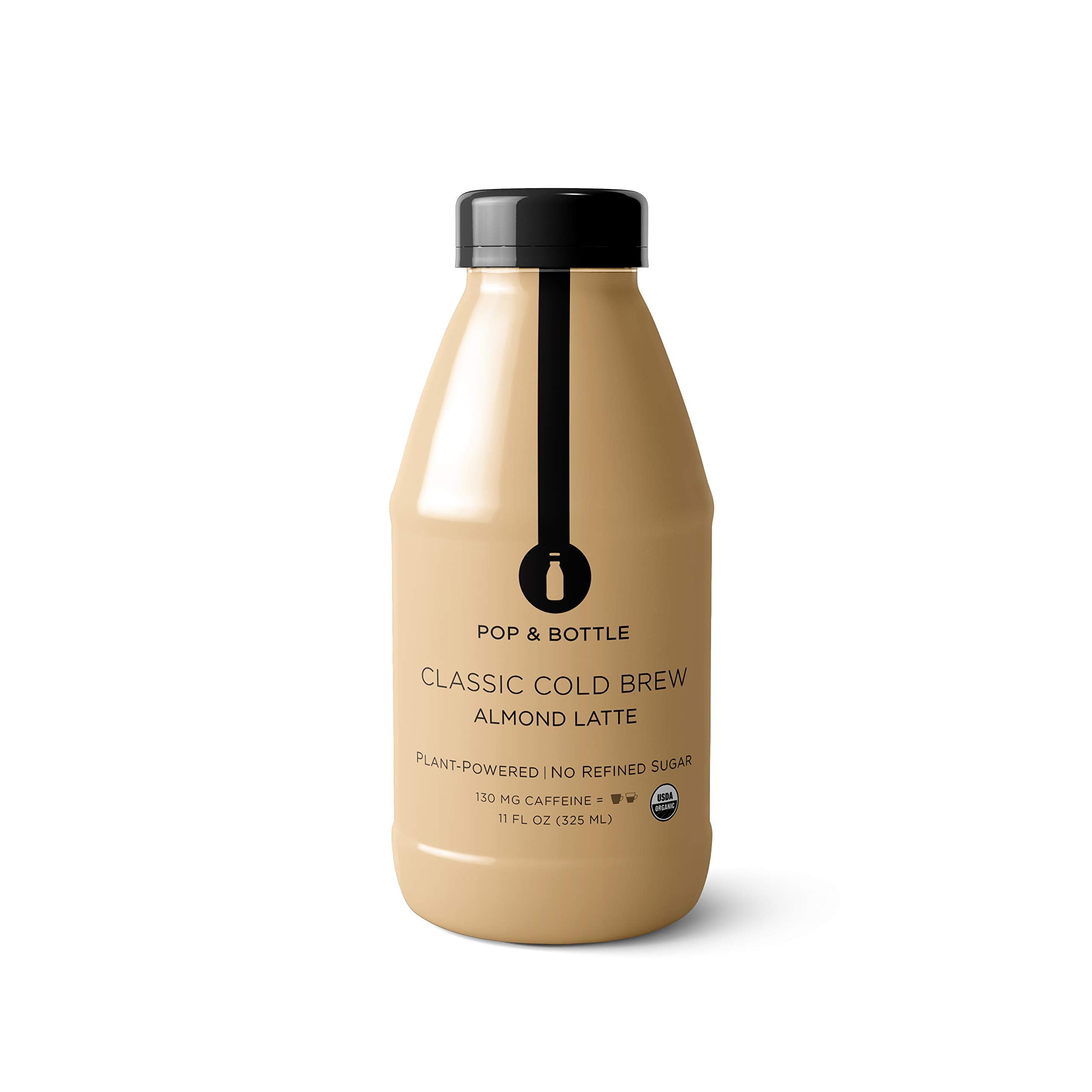 Pop & Bottle Classic Almond Milk Cold Brew Latte, 11 oz (Pack of 12)