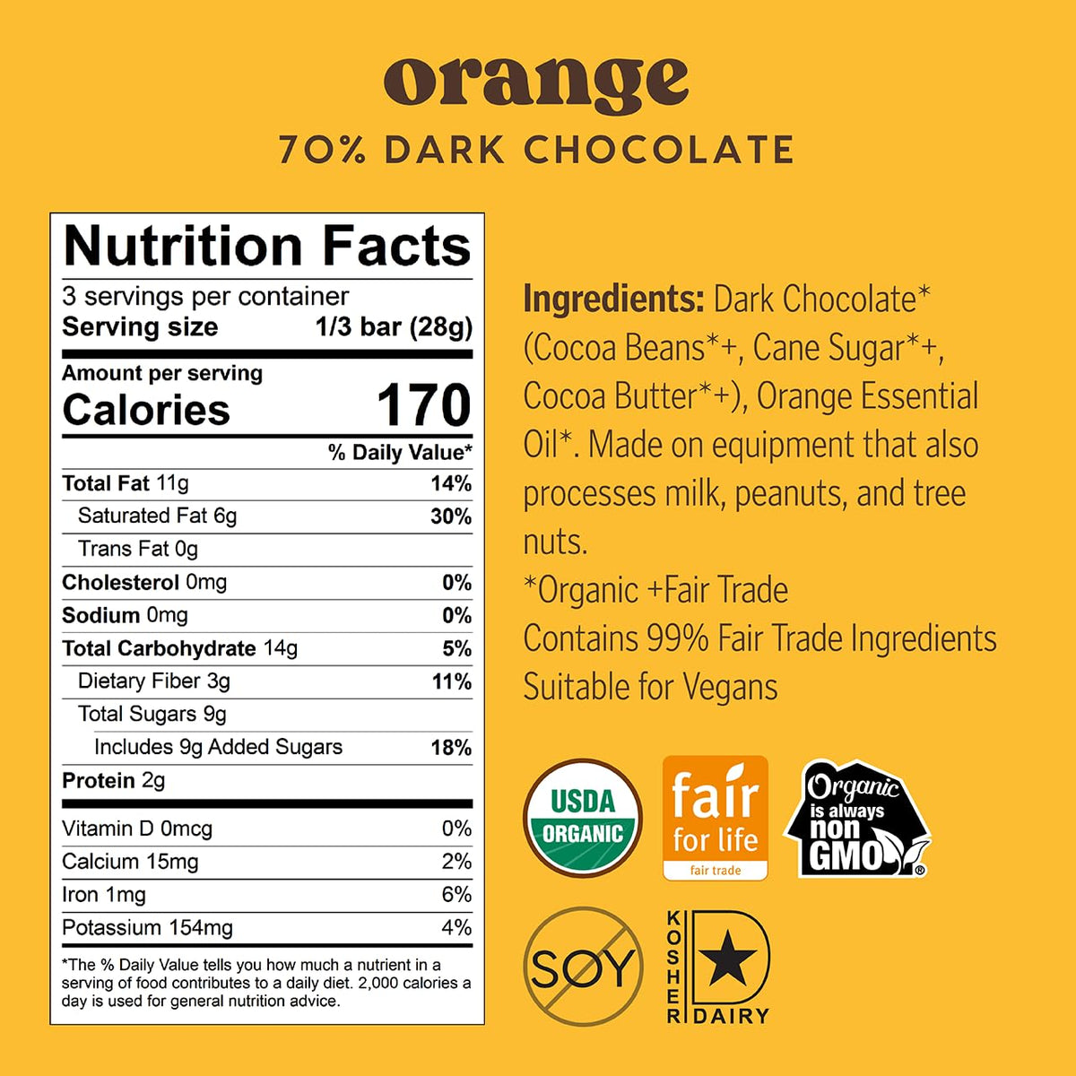 Theo Chocolate Extra Bittersweet Dark Chocolate Baking Bar