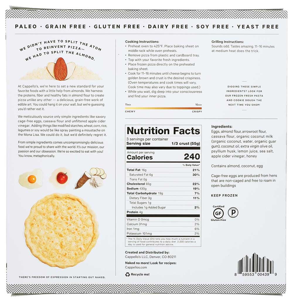 Cappello's Naked Pizza Crust (Pack of 6)