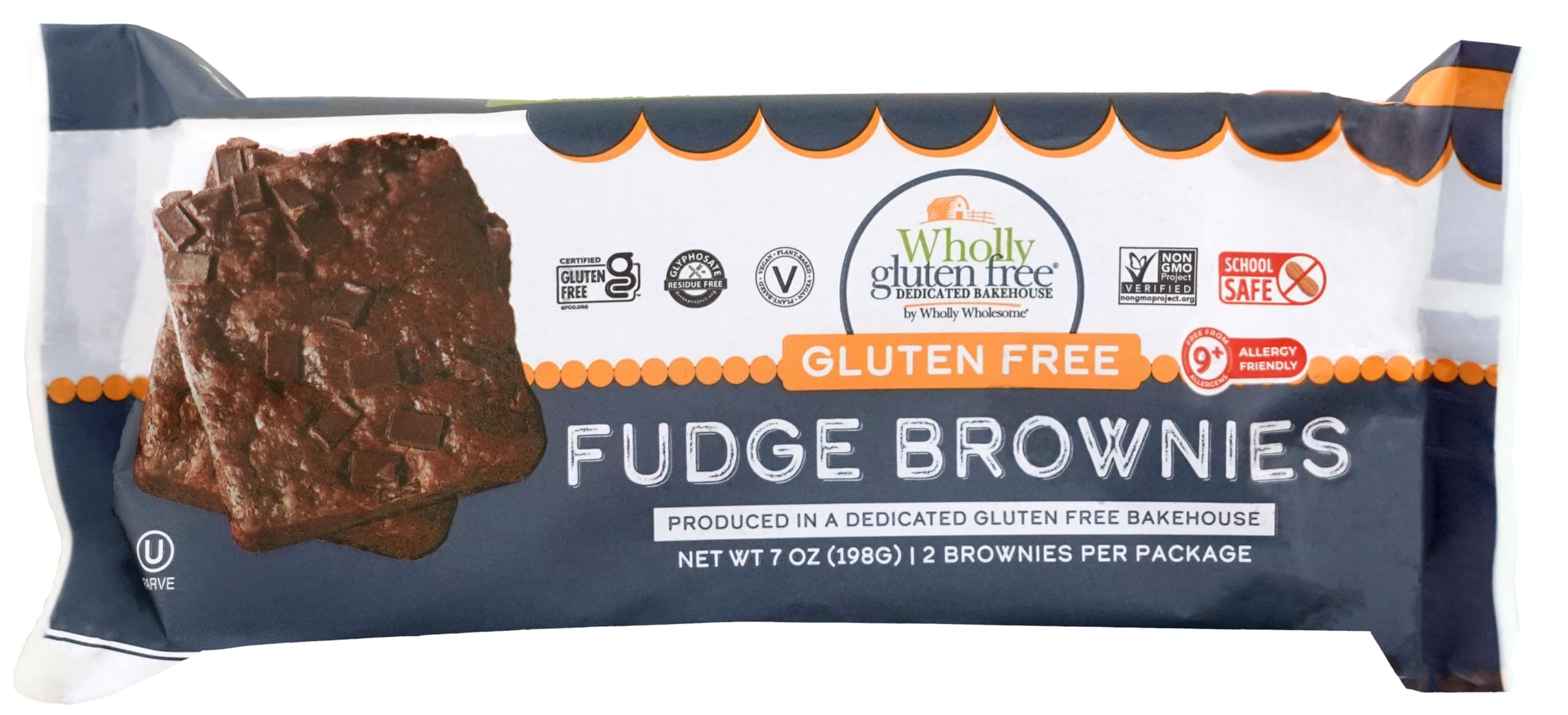 Wholly Gluten-Free Fudge Brownies, 3.5 oz (Pack of 12)