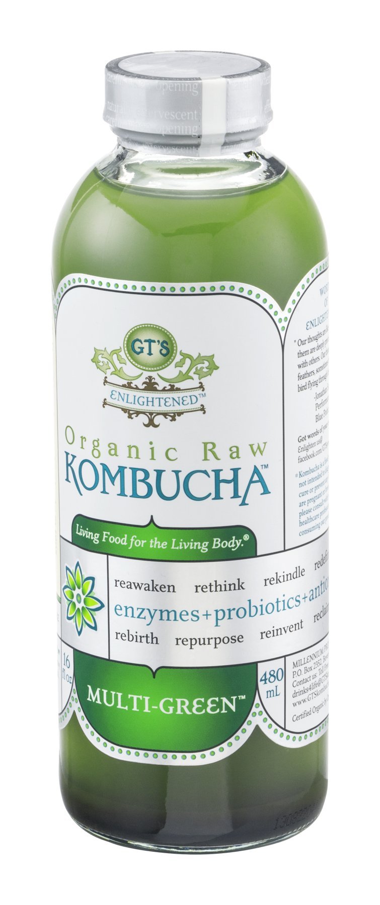 GT's Enlightened Multi-Green Kombucha, 16 oz