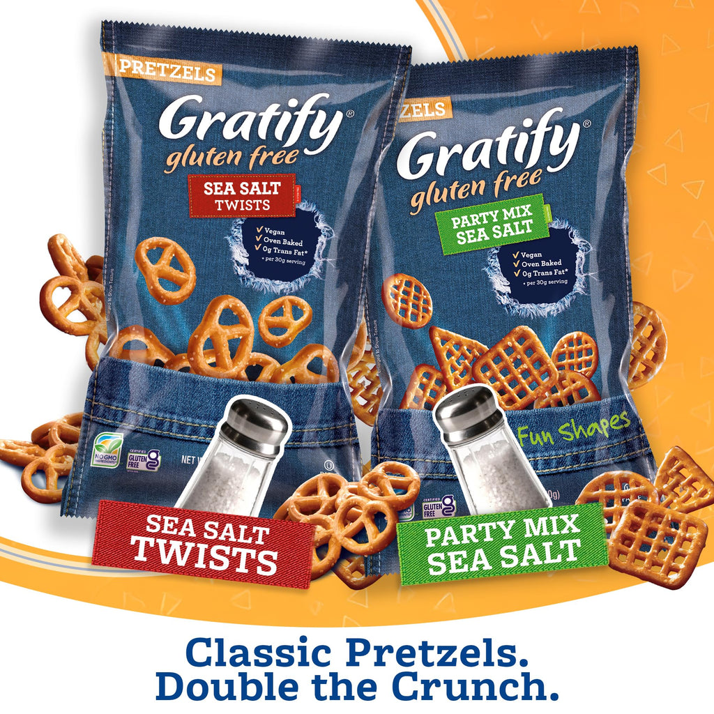 Gratify Sea Salt & Twists Bag and Pretzel Crisps