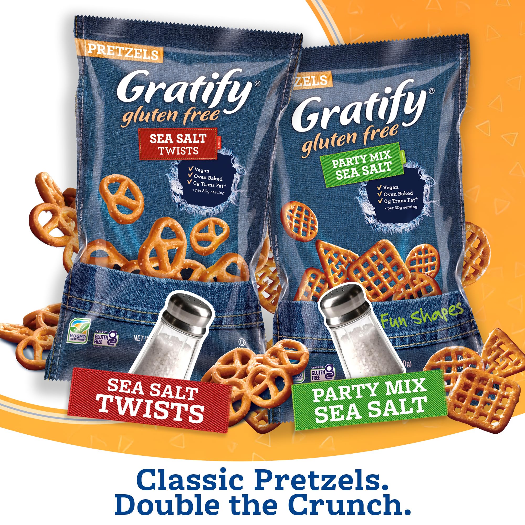 Gratify Sea Salt & Twists Bag and Pretzel Crisps