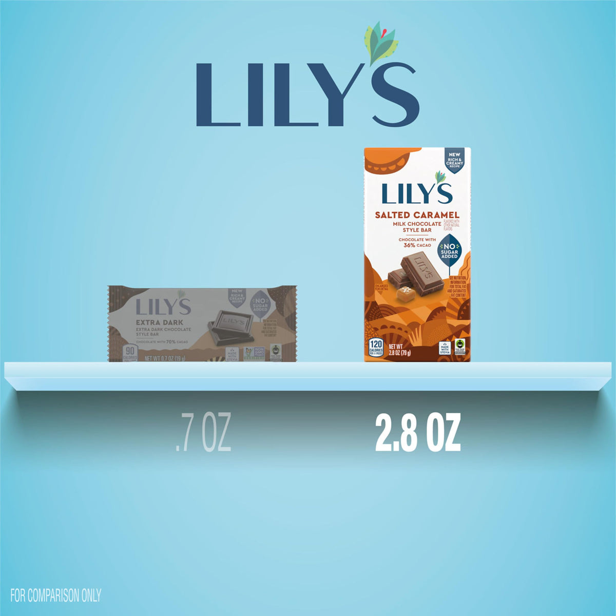 Lily's Salted Caramel Milk Chocolate Style No Sugar Added Bars, 2.8 oz (Pack of 12)