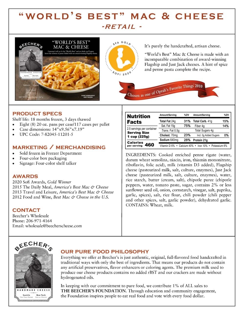 Beecher's World's Best Mac & Cheese, 20 oz (Pack of 8)