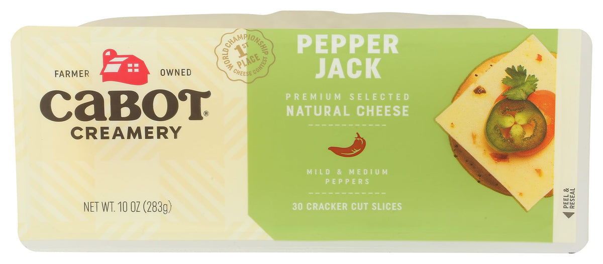Cabot Creamery Co-op Pepper Jack Sliced Cheese Tray, 10 oz
